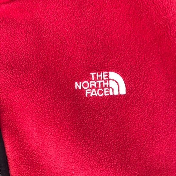 Vintage The North Face Fleece Jacket Vest Red Large - Picture 3 of 12